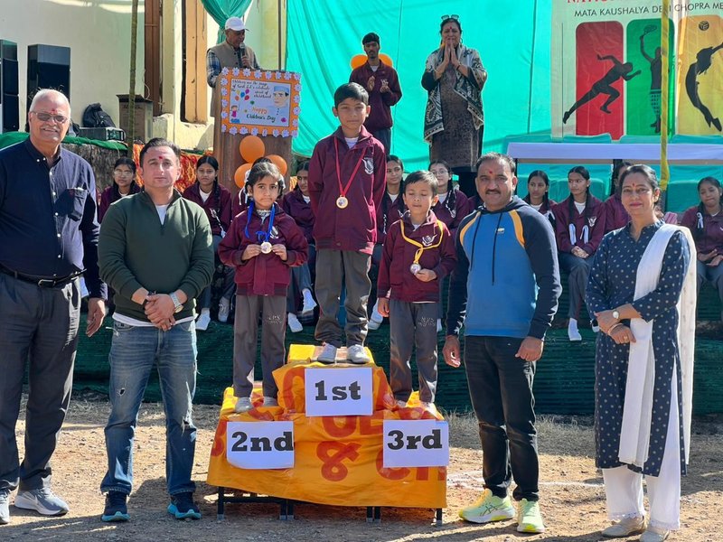 Sports day medal ceremony